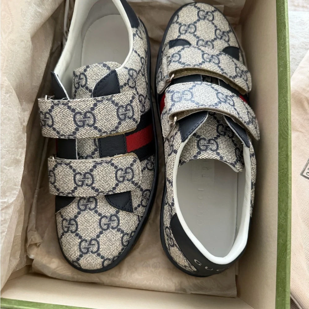 Gucci Teen Ace Sneakers GG Supreme size 34 IT - Picture 2 of 10
